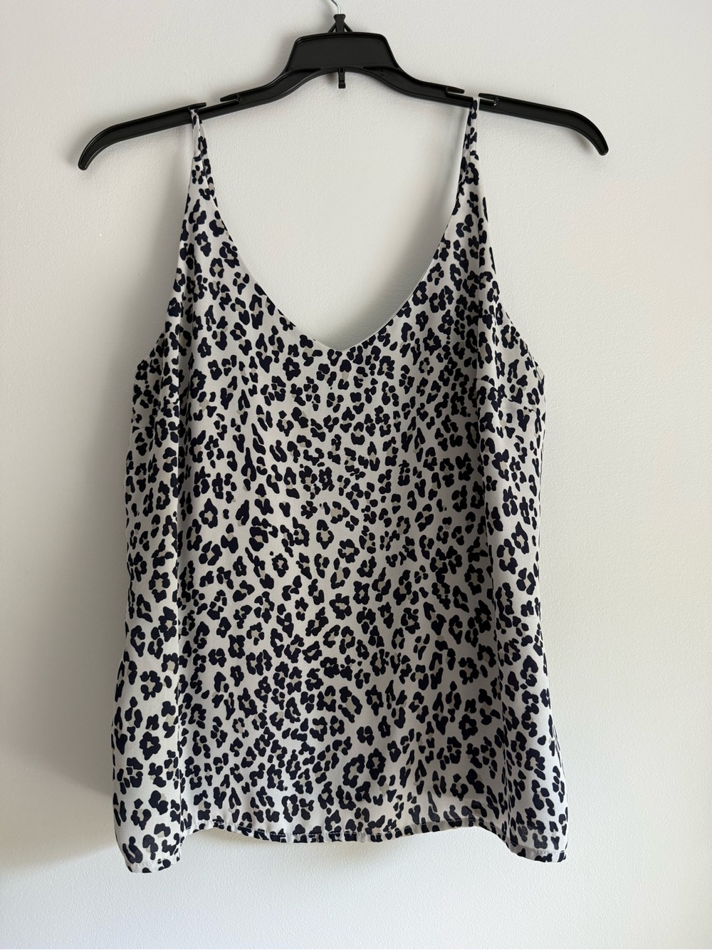 Banana Republic Leopard Print V-Neck Cami - Black & Grey